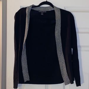 Metallic outline open cardigan